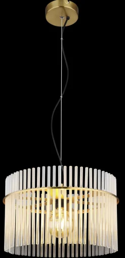 GLOBO Retrofit Pendelleuchte GORLEY 1-flg goldfarbig /opal