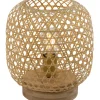 GLOBO Retrofit Tischlampe MIRENA 27 cm Bambus
