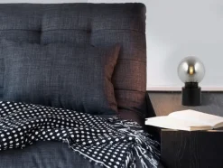 GLOBO Retrofit Tischlampe MARKA schwarz /rauchfarbig