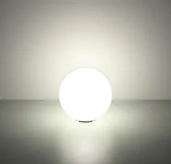 GLOBO Retrofit Tischlampe BALLA 25 cm Opalglas