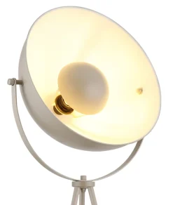 GLOBO Retrofit Tripod Stehlampe TIMO, Metall, Höhe 153,5 cm, E27, Schutzklasse 2, IP20, 40 W, Sandfarbig