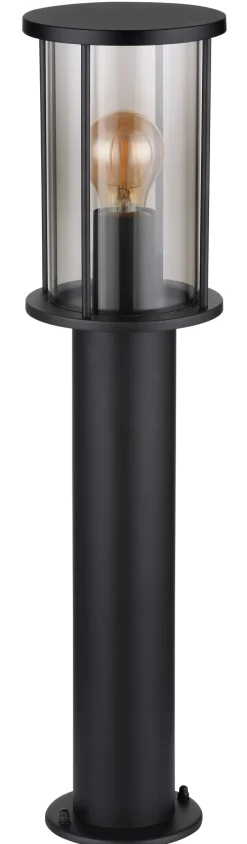 GLOBO Retrofit Wegeleuchte GRACEY 60 cm schwarz /rauchfarbig