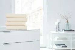 HAHN Jersey-Boxspring-Spannbettlaken 90-100 x 200-220 cm ecru