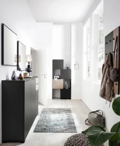 Hakenpaneel ALEXA 24,5 x 109 cm braun/schwarz