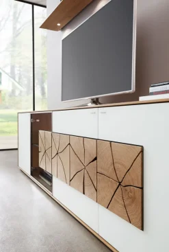 hartmann Wohnwand II CAYA 324 x 223 cm Kerneiche /weiß