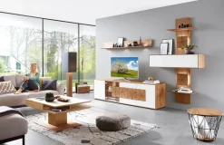 hartmann Wohnwand II CAYA 324 x 223 cm Kerneiche /weiß