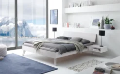HASENA Bettgestell ANCONA 140 x 200 cm Buche massiv weiß lackiert