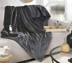 Heizdecke HENRY 130 x 180 cm anthrazit