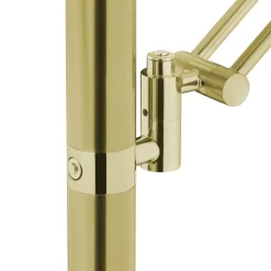 HELL LED Deckenfluter FINDUS 2-flg messingfarbig