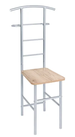 Herrendiener RITA 46 x 109 cm Eiche braun silberfarbig