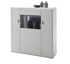 Highboard AMORA 120 cm NB weiß /anthrazit 3D