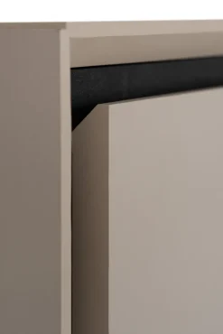 Highboard ARONA 90 x 140 cm sandfarben/schwarz