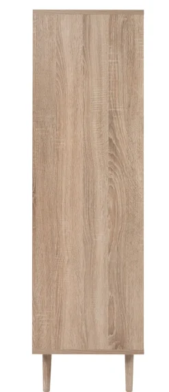 Highboard BALI 101,4 x 139 cm Sonoma Eiche/ Rafia Geflecht