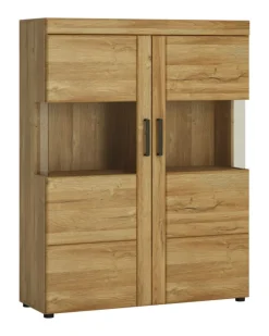 Highboard CORTINA 101,9 x 133 cm Eiche braun