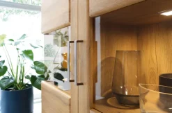 Highboard CORTINA 101,9 x 133 cm Eiche braun