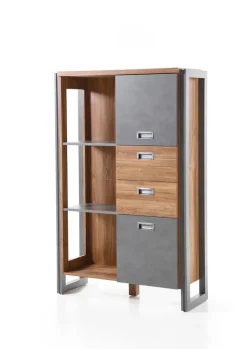 Highboard DETROIT 90 x 140 cm braun/anthrazit