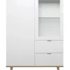 Highboard GÖTEBORG 100 x 140 cm weiß/ braun