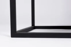 Highboard JOANNA 80 x 100 cm Rattangeflecht/schwarz