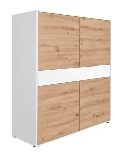 Highboard JOHN 120 x 120 cm Weiß/ Eiche Artisan Oak