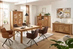 Highboard LOFT 202 x 151 cm Eiche braun