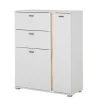 Highboard LONG ISLAND 125 cm weiß/ Wotan Eiche