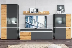 Highboard LUCI 90,4 x 146 cm Eiche grau