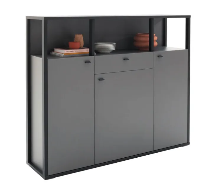 Highboard LUXOR 145 x 121 cm Royal grau/ anthrazit