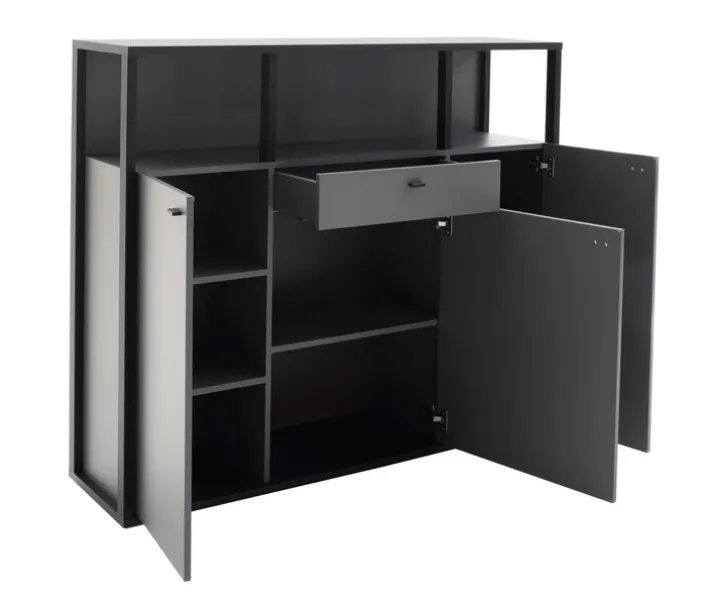 Highboard LUXOR 145 x 121 cm Royal grau/ anthrazit