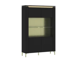 Highboard NORICA 110,4x169,2 cm schwarz matt