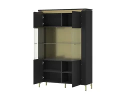 Highboard NORICA 110,4x169,2 cm schwarz matt