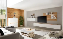 Hängeschrank CITY 150 x 35 cm weiß/braun