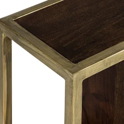 Hängeschrank GOLDEN BATH 52 x 66 cm Braun/ Goldfarbig