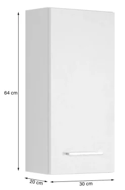 Hängeschrank PARIS 30 x 64 cm Graphit/ Wotan Eiche