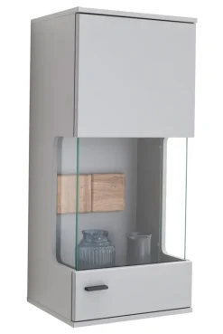 Hängevitrine TREY grau/ braun