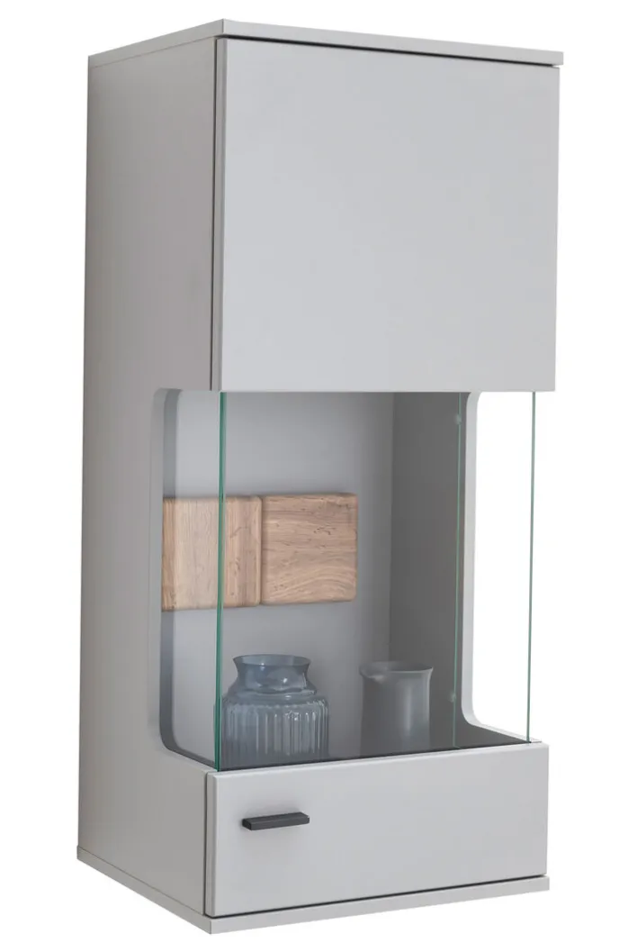 Hängevitrine TREY grau/ braun