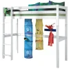Hochbett 90 x 200 cm Buche Massiv weiß