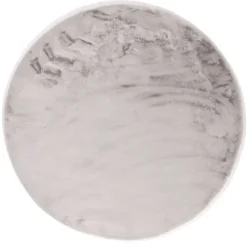 Hochflorteppich DREAM Ø 160 cm rund grau