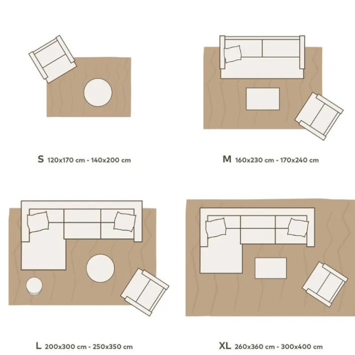 Hochflorteppich SALERNO 67 x 130 cm grau