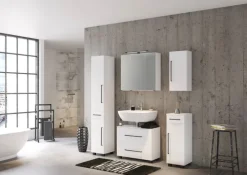 Hochschrank LUZERN 30 x 180 cm Weiß matt