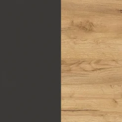 Hochschrank YONKERS 34 x 190 cm Graphit/ Navarra Eiche