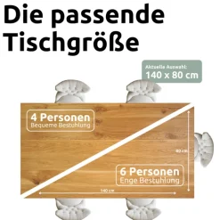 holz4home Esstisch 140 x 80 cm Eiche massiv/X-Gestell schwarz