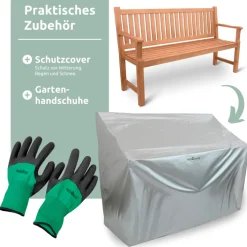 holz4home Gartenbank LANDHAUS 3-tlg 150 cm naturfarbig