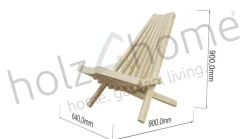holz4home Outdoor Loungestuhl SKANDI naturfarbig