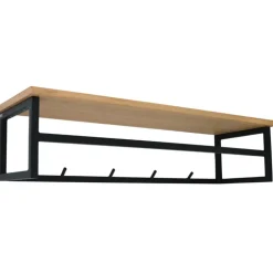 holz4home Wandgarderobe 92 x 22 cm Eiche mit Baumkante