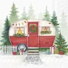 ihr Servietten FESTIVE CAMPER Papier 33 x 33 cm Weiß
