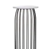 INTERhome Beistelltisch CHUCK Marmor Ø 30 cm Höhe 56 cm Marmor-Dekor Weiß