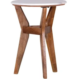 INTERhome Beistelltisch CHUCK weiß/ braun