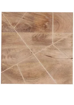 INTERhome Beistelltisch FAME 2-teilig Mango massiv/ goldfarbig