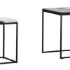 INTERhome Beistelltisch GATSBY 2-teilig schwarz/ weiß