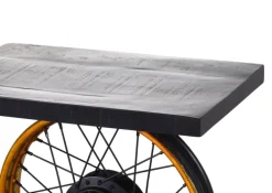 INTERhome Beistelltisch RIDE 60 x 55 cm goldfarbig/schwarz